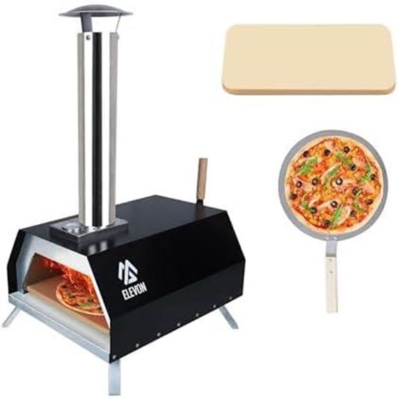 Elevon Wood-Fired Pizza Oven with Peel and Stone