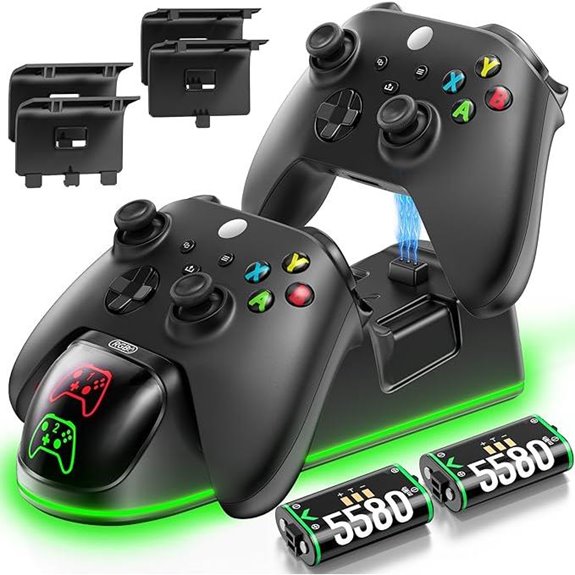 OIVO Xbox Controller Charger Station with Batteries