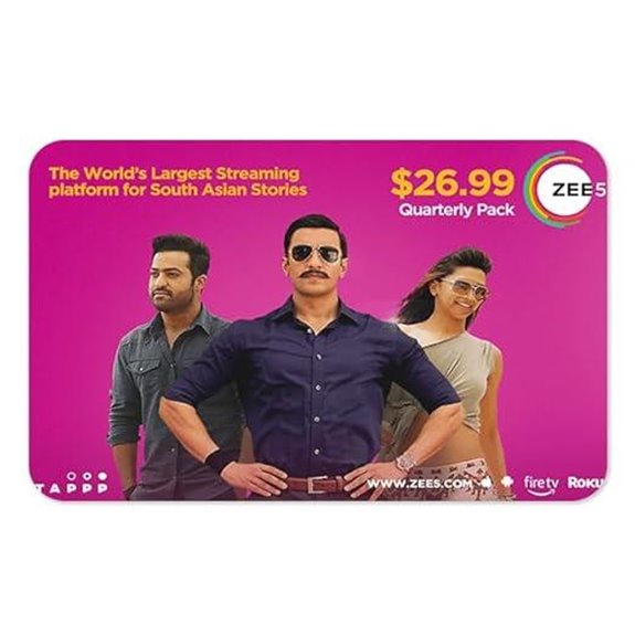 ZEE5 3 Month Subscription $26.99 eGift Card