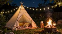 authentic backyard camping experience