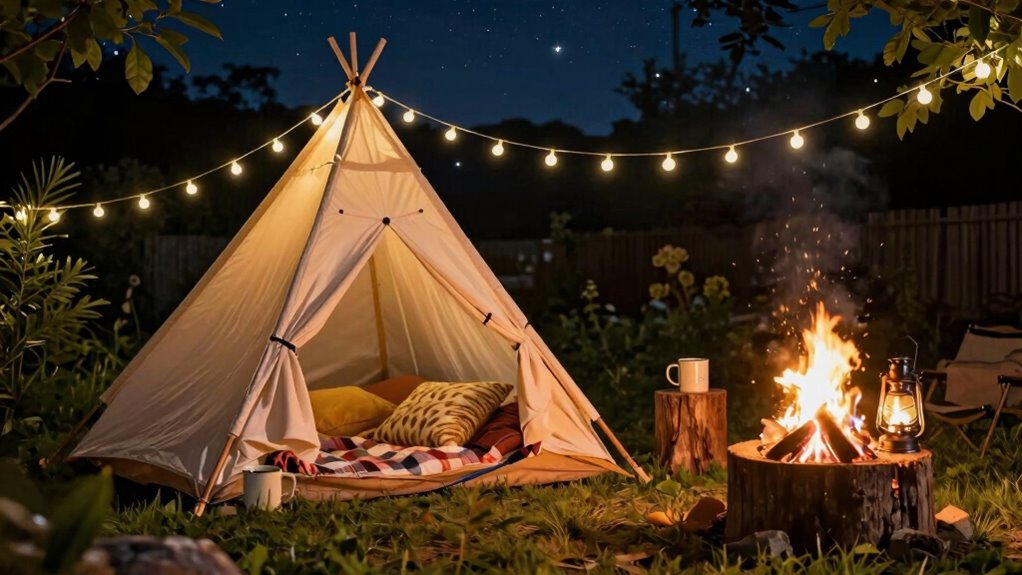 authentic backyard camping experience