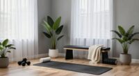 create a peaceful workout area