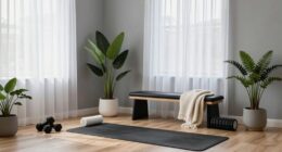 create a peaceful workout area