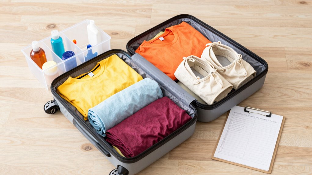 efficient organized packing routine