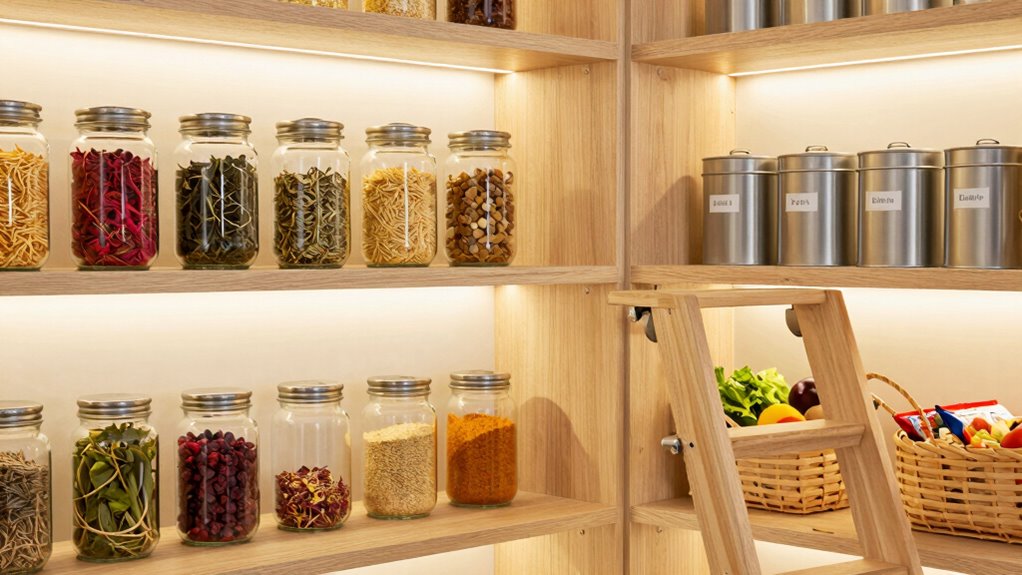 efficient organized pantry setup