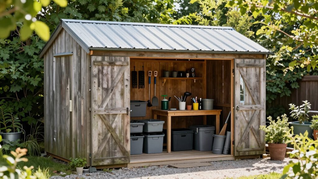 optimize shed size and materials