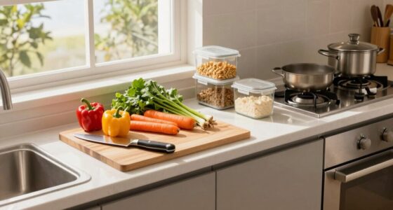 organize kitchen for prep