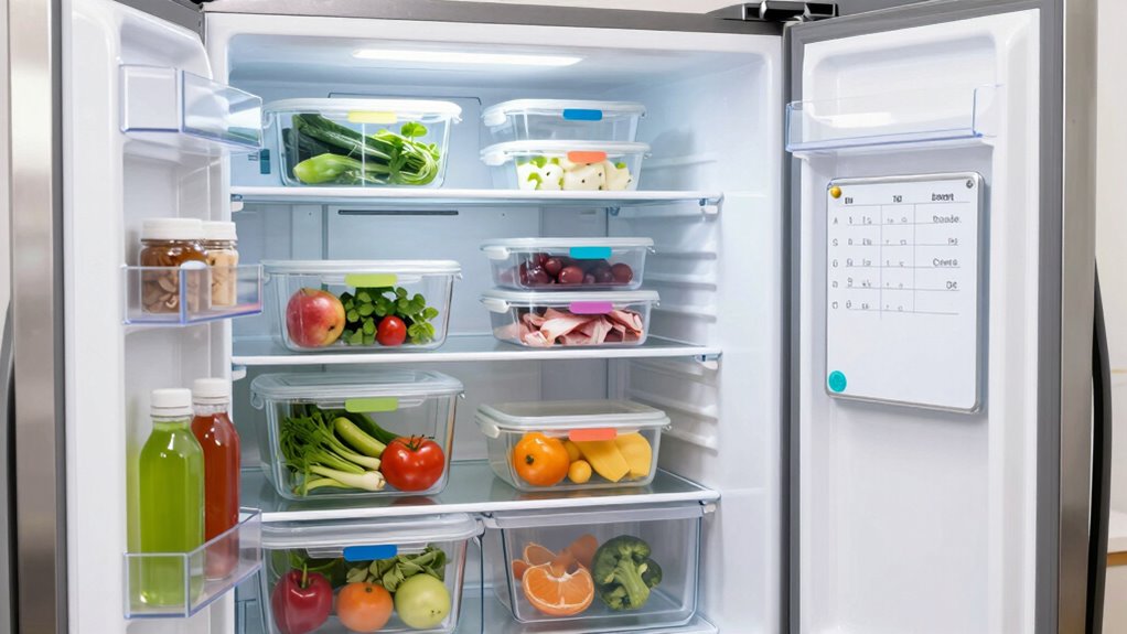 organized fridge for easy access