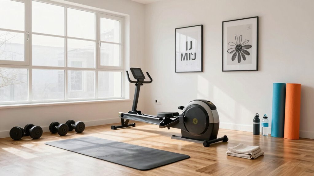 organized inspiring workout environment