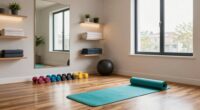 organized inspiring workout space