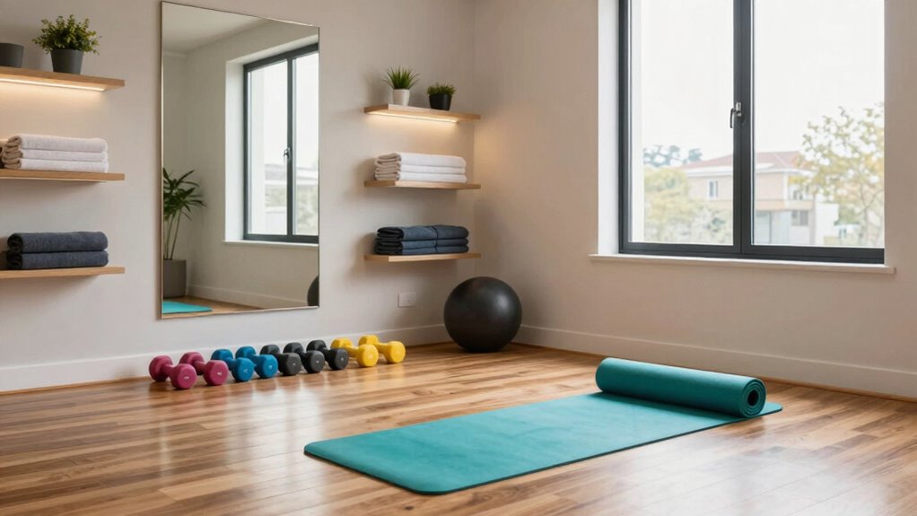 organized inspiring workout space