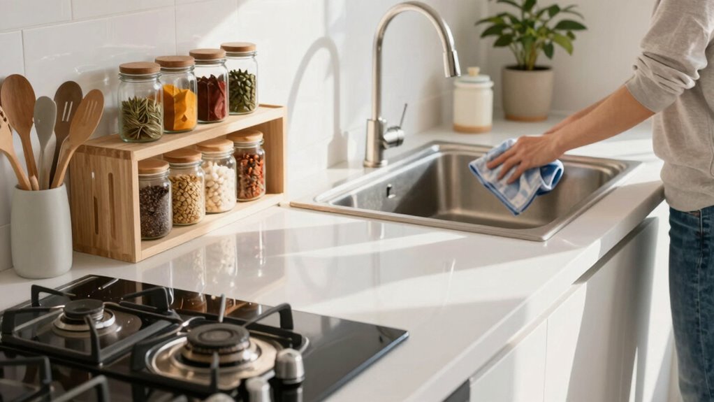 organized kitchen reset habits