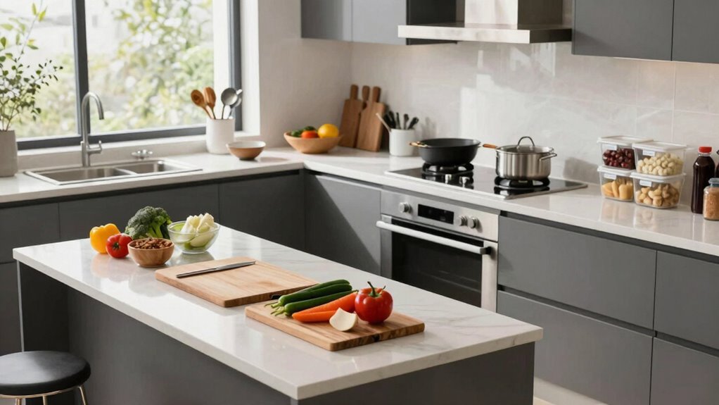 organized kitchen workflow zones