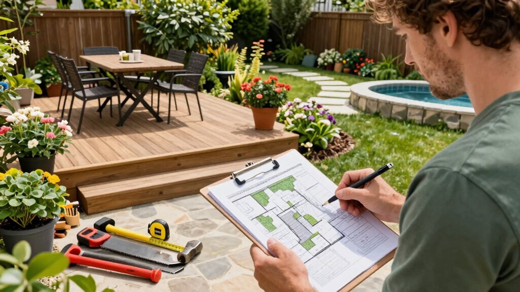 outdoor lighting and furniture