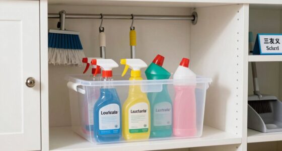 safe cleaning supply storage