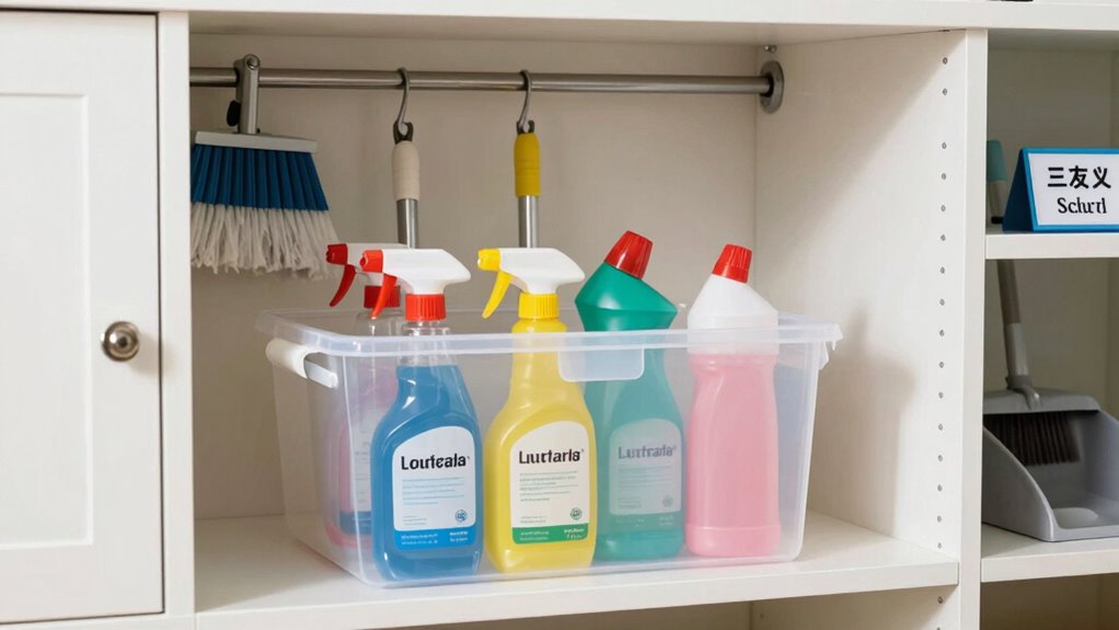 safe cleaning supply storage