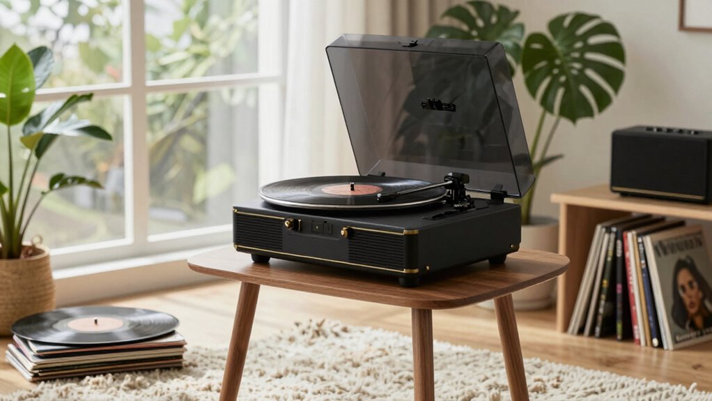 stylish organized vinyl setup